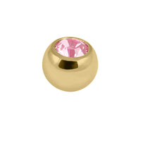 Gold Titanium Jewelled Balls 1.2mm