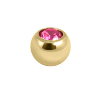 Gold Titanium Jewelled Balls 1.2mm