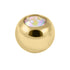 Gold Titanium Jewelled Balls 1.6mm
