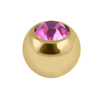 Gold Titanium Jewelled Balls 1.6mm