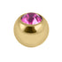 Gold Titanium Jewelled Balls 1.6mm