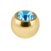 Gold Titanium Jewelled Balls 1.6mm