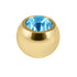 Gold Titanium Jewelled Balls 1.6mm