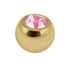 Gold Titanium Jewelled Balls 1.6mm