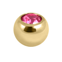 Gold Titanium Jewelled Balls 1.6mm