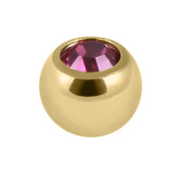 Gold Titanium Jewelled Balls 1.6mm