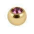 Gold Titanium Jewelled Balls 1.6mm