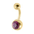 Gold Titanium Jewelled Belly Bars