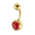 Gold Titanium Jewelled Belly Bars