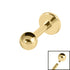 Gold Titanium Internally Threaded Labrets 1.2mm