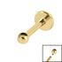Gold Titanium Internally Threaded Labrets 1.2mm
