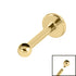 Gold Titanium Internally Threaded Labrets 1.2mm
