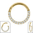 Titanium Pave Set Jewelled Eternity Hinged Clicker Ring