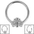 Titanium Honey Bee Hinged Clicker Ring