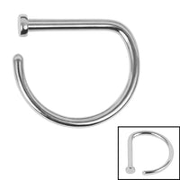 Titanium D shape Open Nose Ring