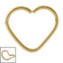 Gold Steel Continuous Heart Twist Rings