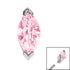 Steel Single Marquise Jewel for Internal Thread shafts in 1.2mm