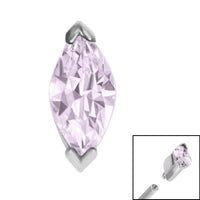 Steel Single Marquise Jewel for Internal Thread shafts in 1.2mm