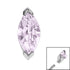 Steel Single Marquise Jewel for Internal Thread shafts in 1.2mm