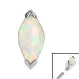 Steel Single Marquise Opal for Internal Thread shafts in 1.2mm