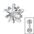 Titanium Claw Set CZ Jewelled Star for Internal Thread Shafts in 1.2mm
