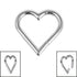 Titanium Heart Hinged Clicker Ring