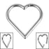 Titanium Heart Hinged Clicker Ring