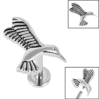 Titanium Internally Threaded Labrets 1.2mm - Steel Hummingbird