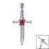 Steel Mini Jewelled Dagger for Internal Thread shafts in 1.2mm