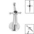 Titanium Internally Threaded Labrets 1.2mm - Steel Mini Jewelled Dagger