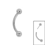 Titanium Threadless Micro Curved Barbell 1.2mm