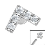 Steel Jewelled Chevron for Internal Thread shafts in 1.2mm
