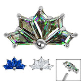 Titanium Claw Set Jewelled Sensu Kite Fan for Internal Thread shafts in 1.2mm