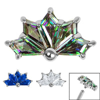 Titanium Claw Set Jewelled Sensu Kite Fan for Internal Thread shafts in 1.2mm
