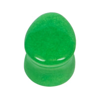 Jade Stone Double Flared Teardrop Plug