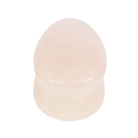 Rose Quartz Stone Double Flared Teardrop Plug