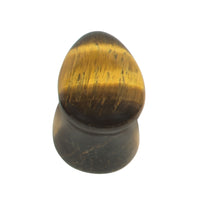 Tigers Eye Stone Double Flared Teardrop Plug