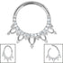 Steel Claw Set Tribute Mandala Hinged Clicker Ring