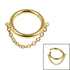 Titanium Orbit Single Chain Hinged Clicker Ring