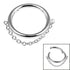 Titanium Orbit Single Chain Hinged Clicker Ring