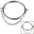 Titanium Orbit Single Chain Hinged Clicker Ring