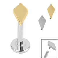 Titanium Internally Threaded Labrets 1.2mm - Titanium Kite