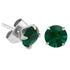 Steel Ear Stud Earrings - Claw Set Jewelled