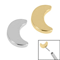 Titanium Threadless (Bend fit) Titanium Crescent Moon