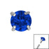 Titanium Claw Set Round CZ Jewel for Internal Thread shafts in 1.2mm