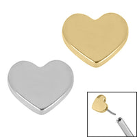 Titanium Threadless (Bend fit) Titanium Heart