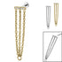 Titanium Internally Threaded Labrets 1.2mm -Titanium Jewelled bar with triple Chain