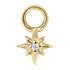 Steel Charm - 8 Point Jewelled Star