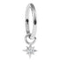 Steel Hinged Clicker Ring with Steel 8 Point Jewelled Star Charm