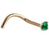 9ct Gold Claw Set Swarovski Jewelled Nose Stud